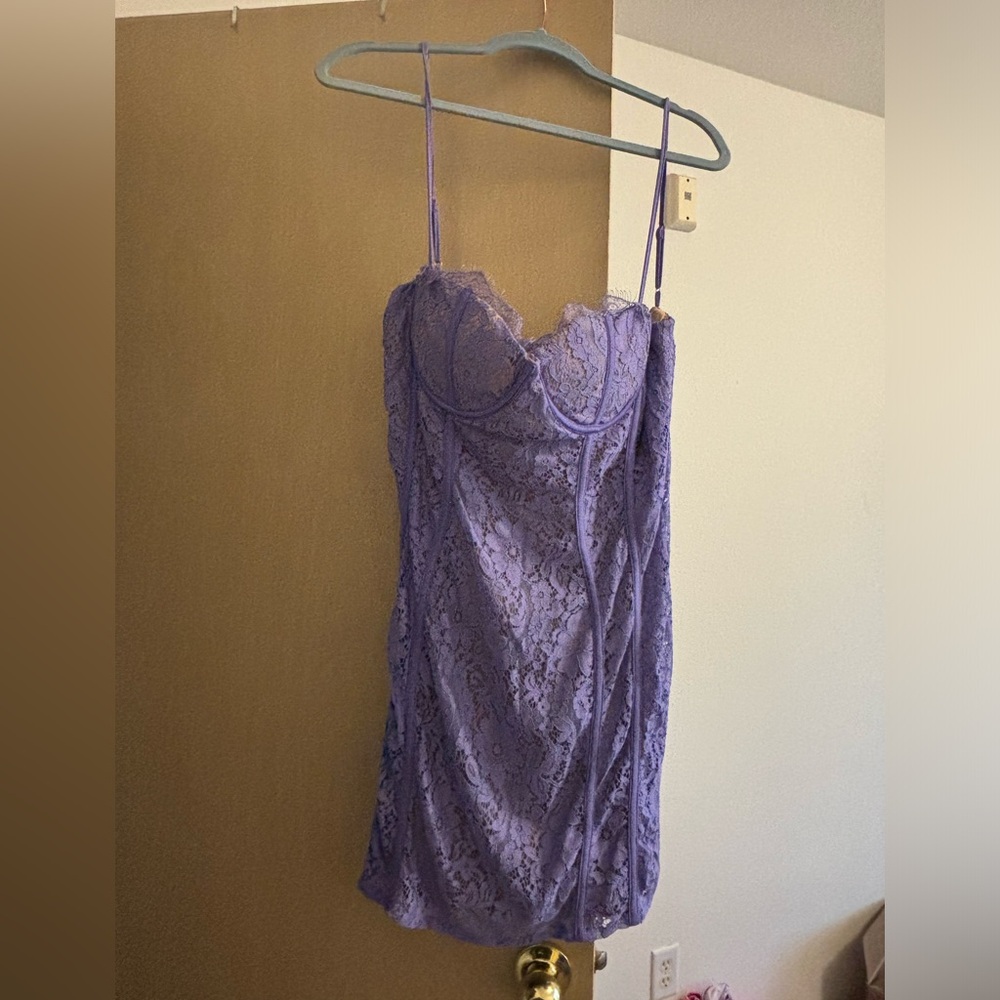 Fashion nova purple lacy dress